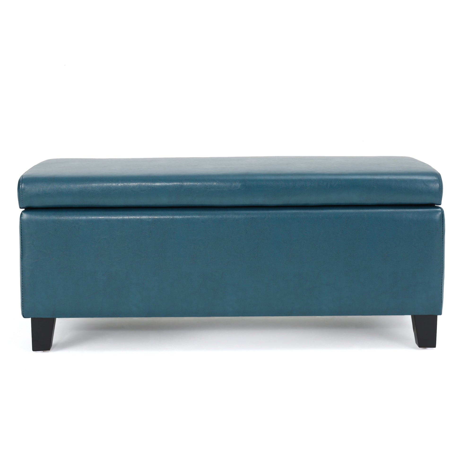 Storage Ottoman Teal Pu