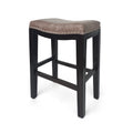 Tiffin Studded Counter Stool Mp2 Set Of 2 Grey Fabric