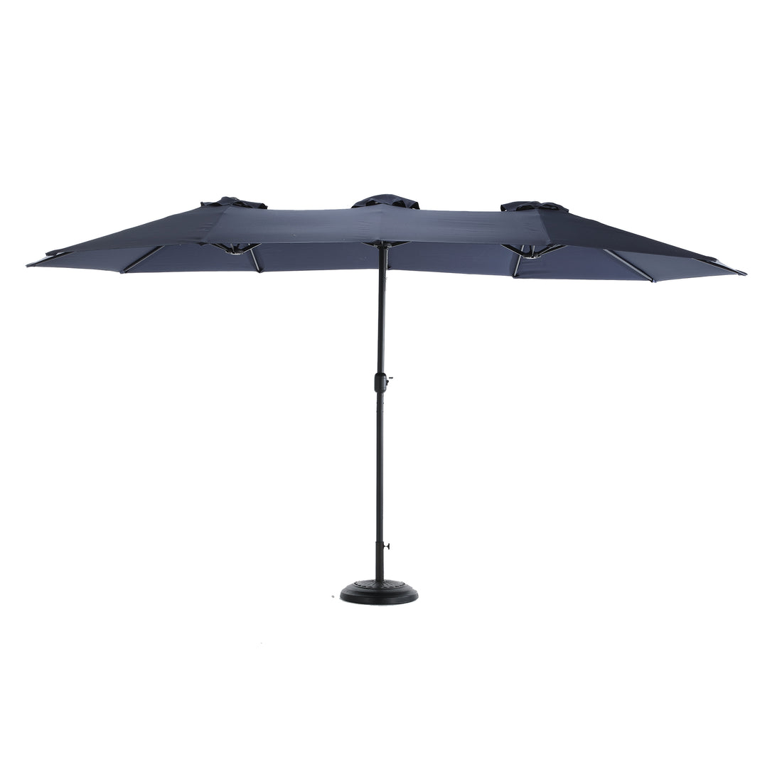 14.8 Ft Double Sided Outdoor Umbrella Rectangular Large With Crank Navy Blue No Navy Blue Garden & Outdoor Steel
