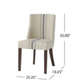 Dining Chair Beige Fabric