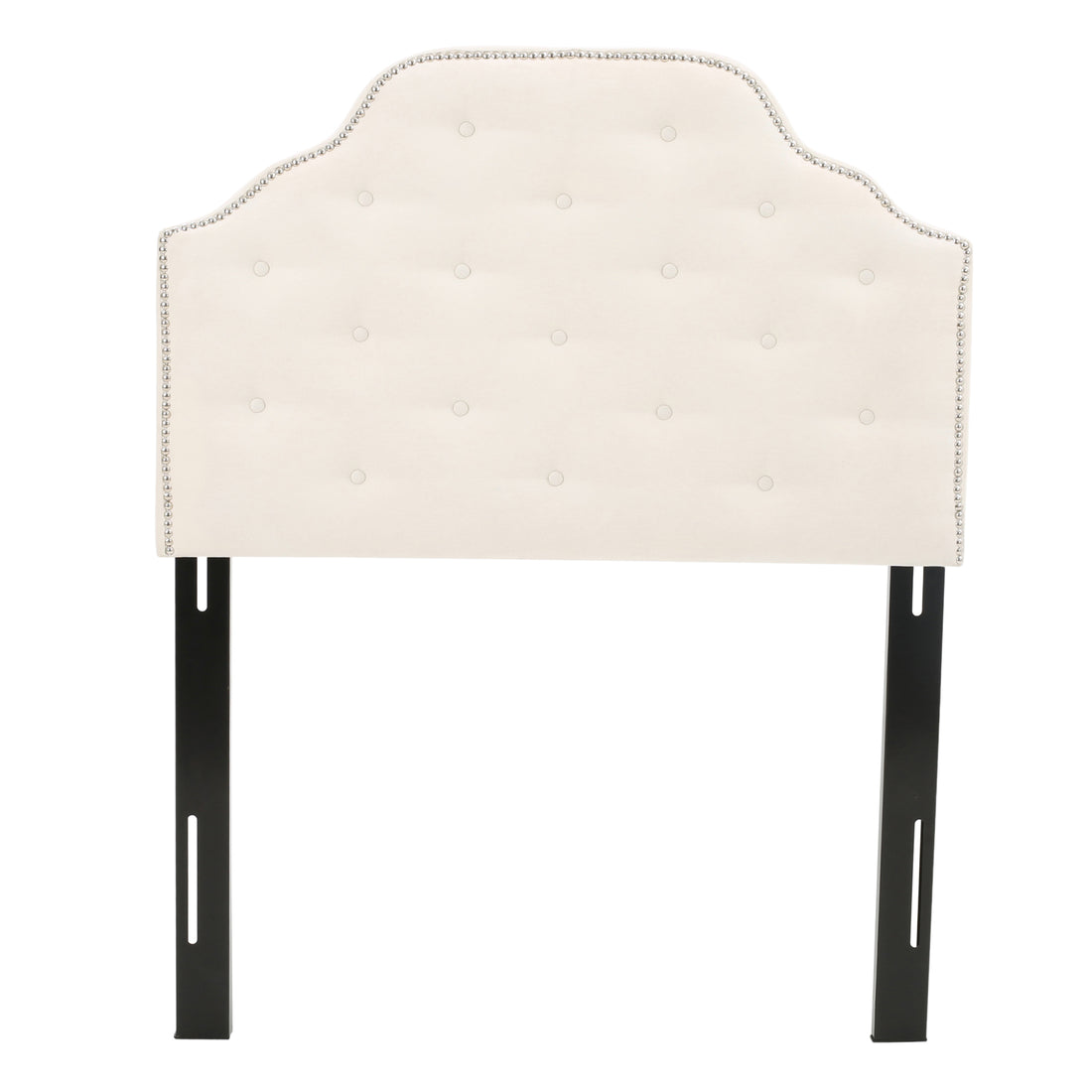 Twin Sized Headboard Twin Ivory Fabric