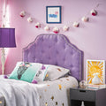 Twin Sized Headboard Twin Light Purple Fabric