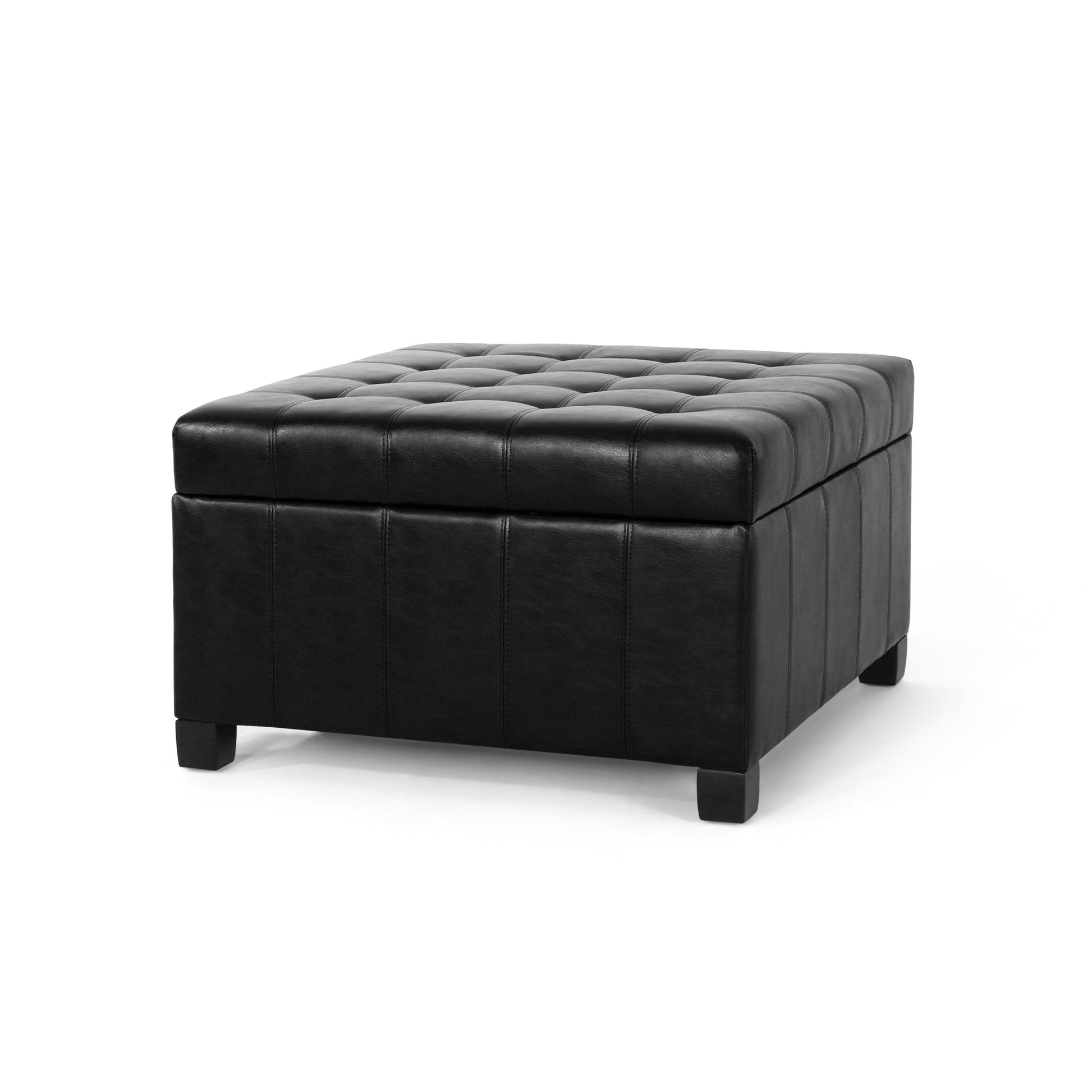 Isabella Ottoman Black Pu