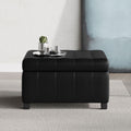 Isabella Ottoman Black Pu