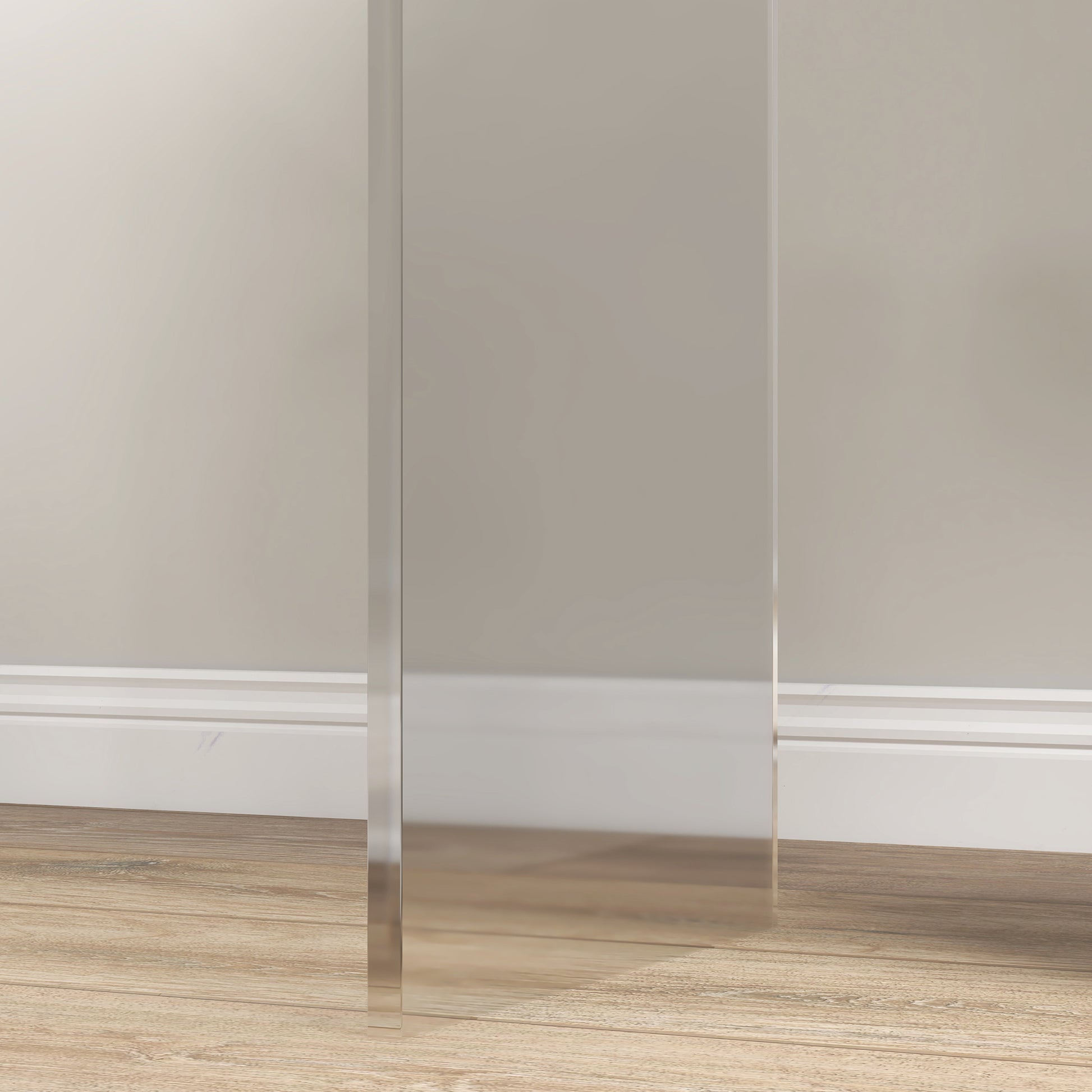21" Long Rectangle All Acrylic 15Mm Thick Waterfall Coffee Table, Clear Clear Acrylic