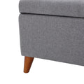 Storage Ottoman Grey Fabric