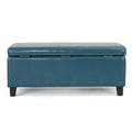 Storage Ottoman Teal Pu