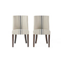 Dining Chair Beige Fabric