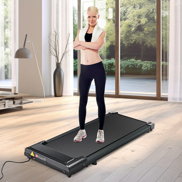 Walking Pad 300 Lb Capacity, Desk Treadmill For Home Office, Protable Treadmill Under Desk, Walking Treadmills For Home,0.6 To 3.8 Mph Portable Treadmill Indoor Fitness Black Without Portable Office American Design Gym Abs Abs Steel Q235