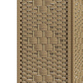4 Panel Room Divider, Folding Privacy Screen, 5.6' Room Separator, Wave Fiber Freestanding Partition Wall Divider, Natural Natural Wood Paper