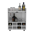 Bar Cart Philadelphia, Living Room, White White Particle Board Engineered Wood