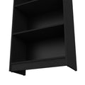 Bookcase 4 Shelves Benzoni, Office, Black Black Particle Board Engineered Wood