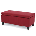 Storage Ottoman Red Fabric