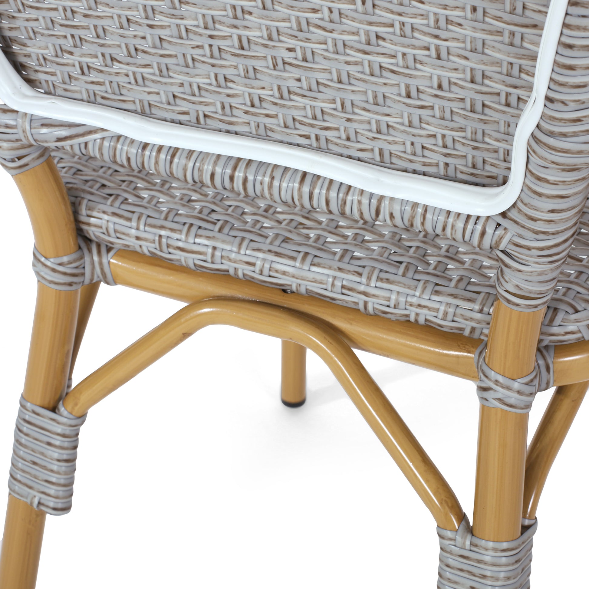 Arthur French Bistro Chair Natural & Light Brown Aluminium