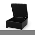 Isabella Ottoman Black Pu