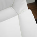 Big And Tall 400Lbs Executive Office Chair With Wide Seat, Computer Desk Chair With High Back Pu Leather Ergonomic Upholstery, Adjustable Height And Swivel Wheels, White White Faux Leather