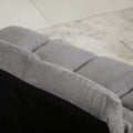 Convertible Floor Sofa Chair, Folding Couch Bed, Guest Chaise Lounge With 2 Pillows, Adjustable Backrest And Headrest, Dark Gray Dark Gray Polyester