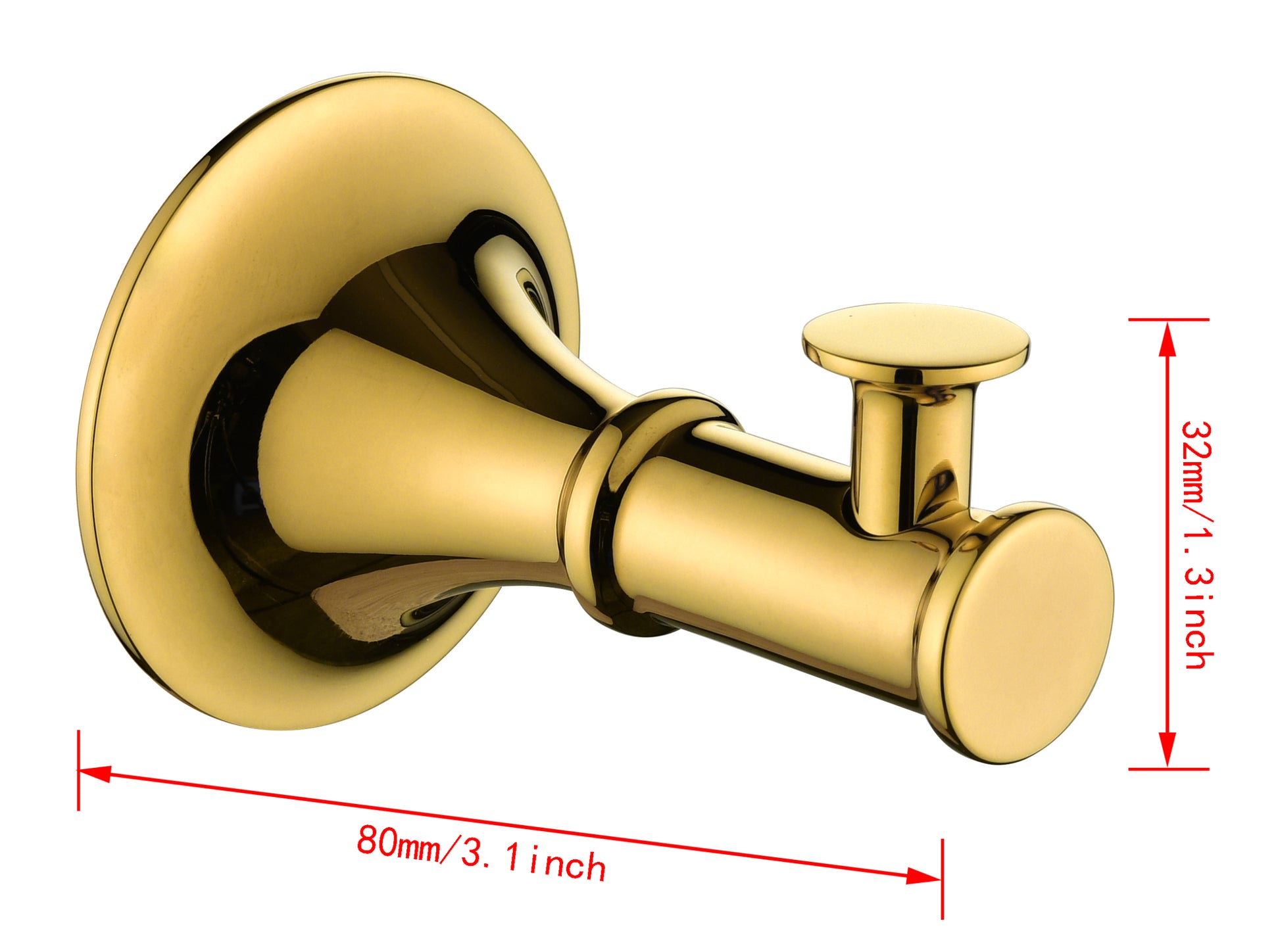 6 Piece Bathroom Towel Rack Set Wall Mount Gold Brass