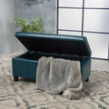 Storage Ottoman Teal Pu
