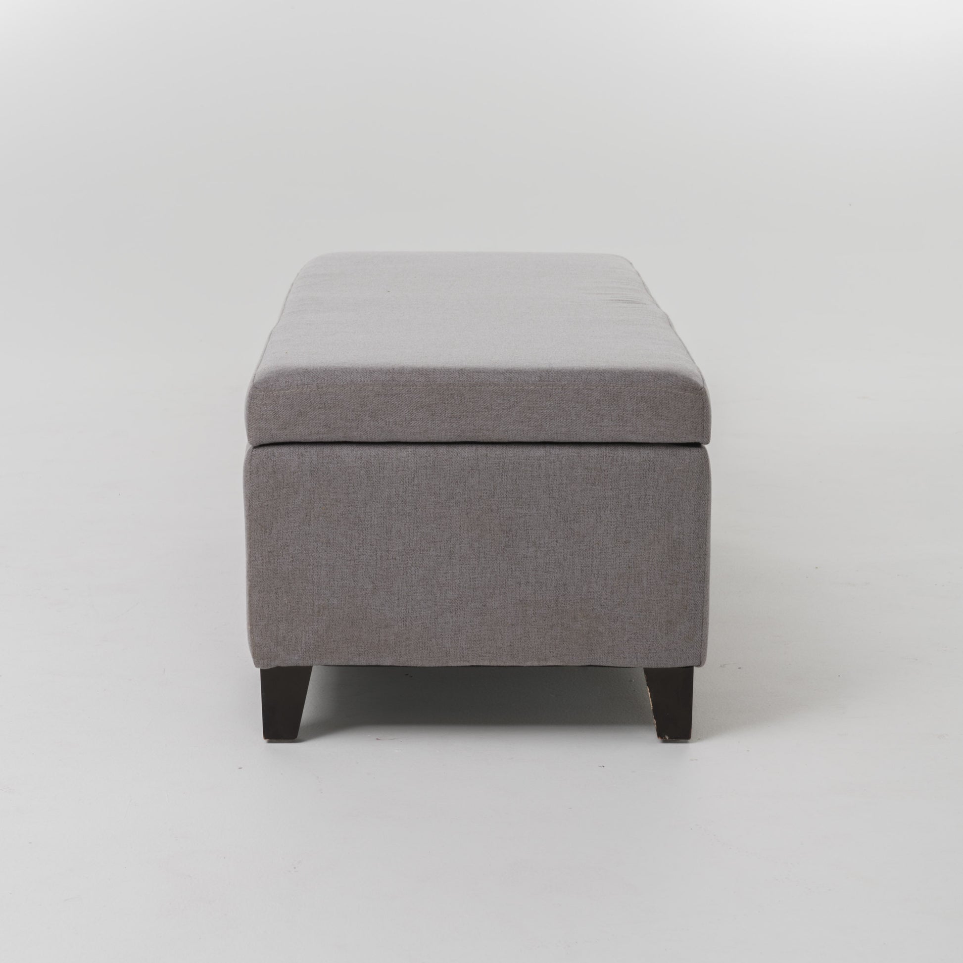 Selma Storage Ottoman V2 Light Grey Fabric