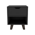 Nightstand Carleen, Bedroom, Black Black Particle Board Engineered Wood