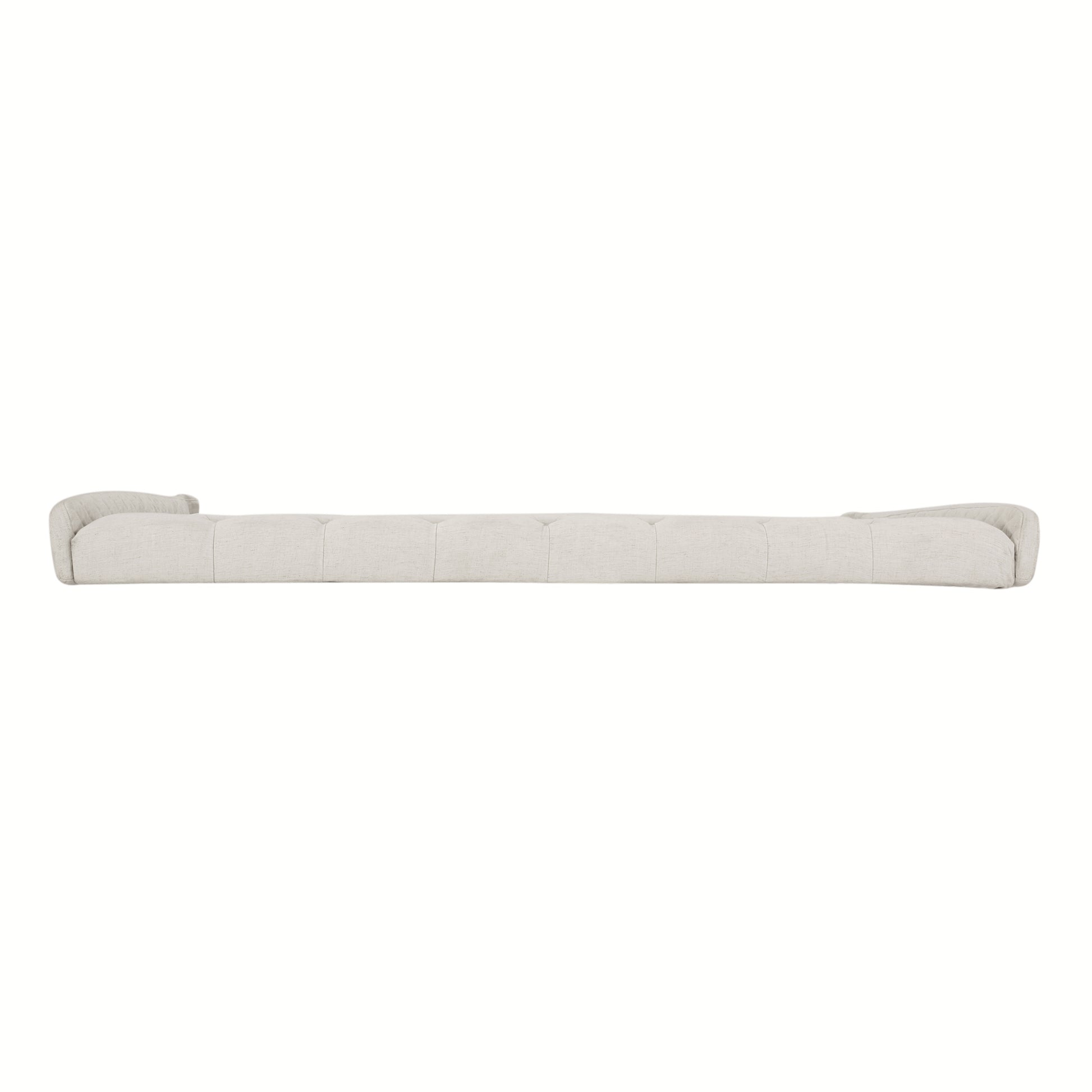 Lidia Wing Headboard Beige Fabric