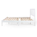 Queen Bed White Acacia Wood