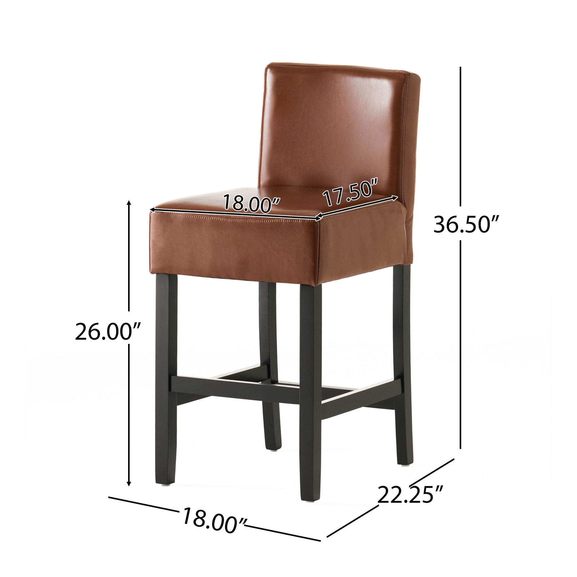 Zuma Kd Counter Stool Brown Leather