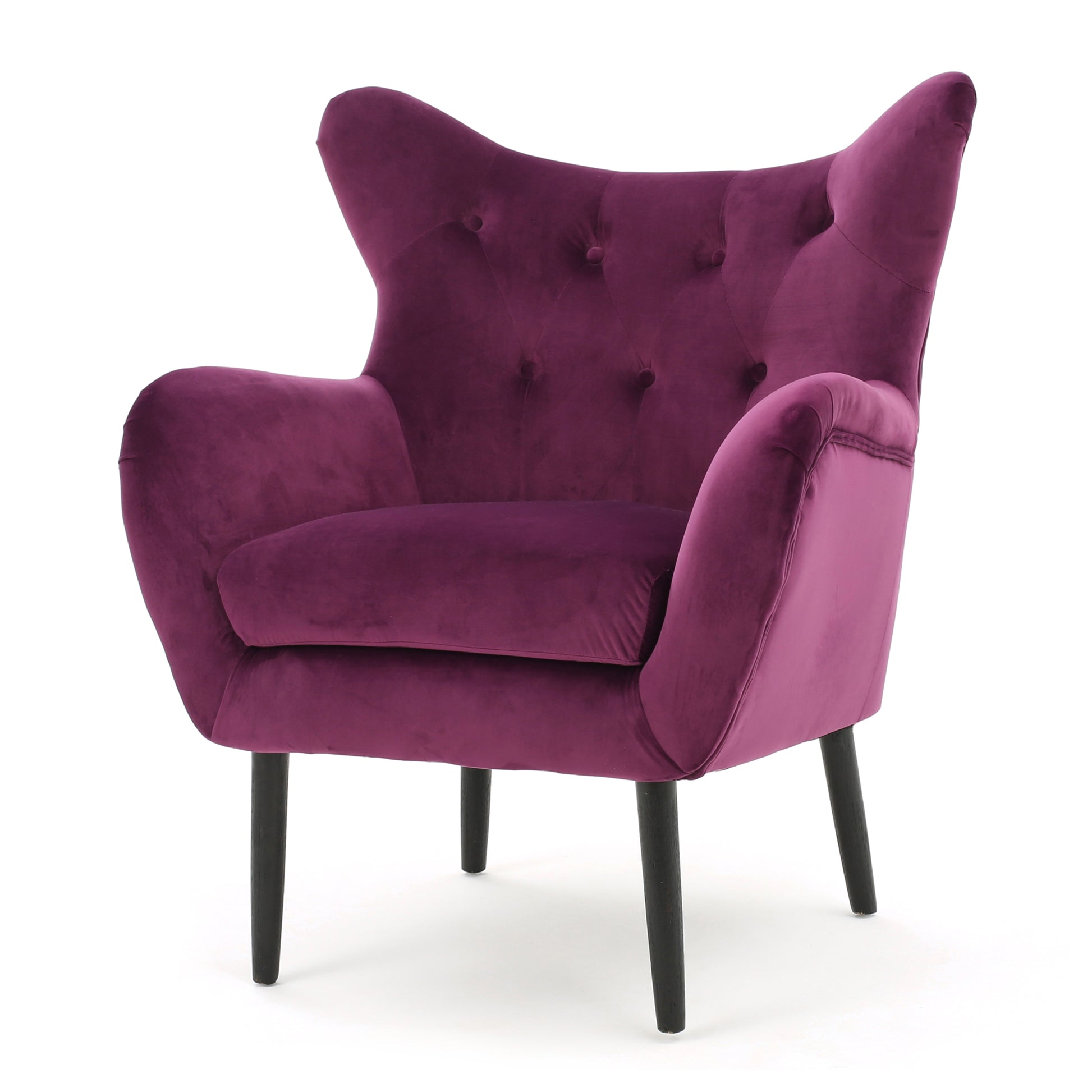 Arm Chair Fuchsia Velvet