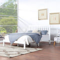 Queen Bed White Acacia Wood