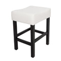 Zuma Kd Backless Counter Stool Ivory Leather