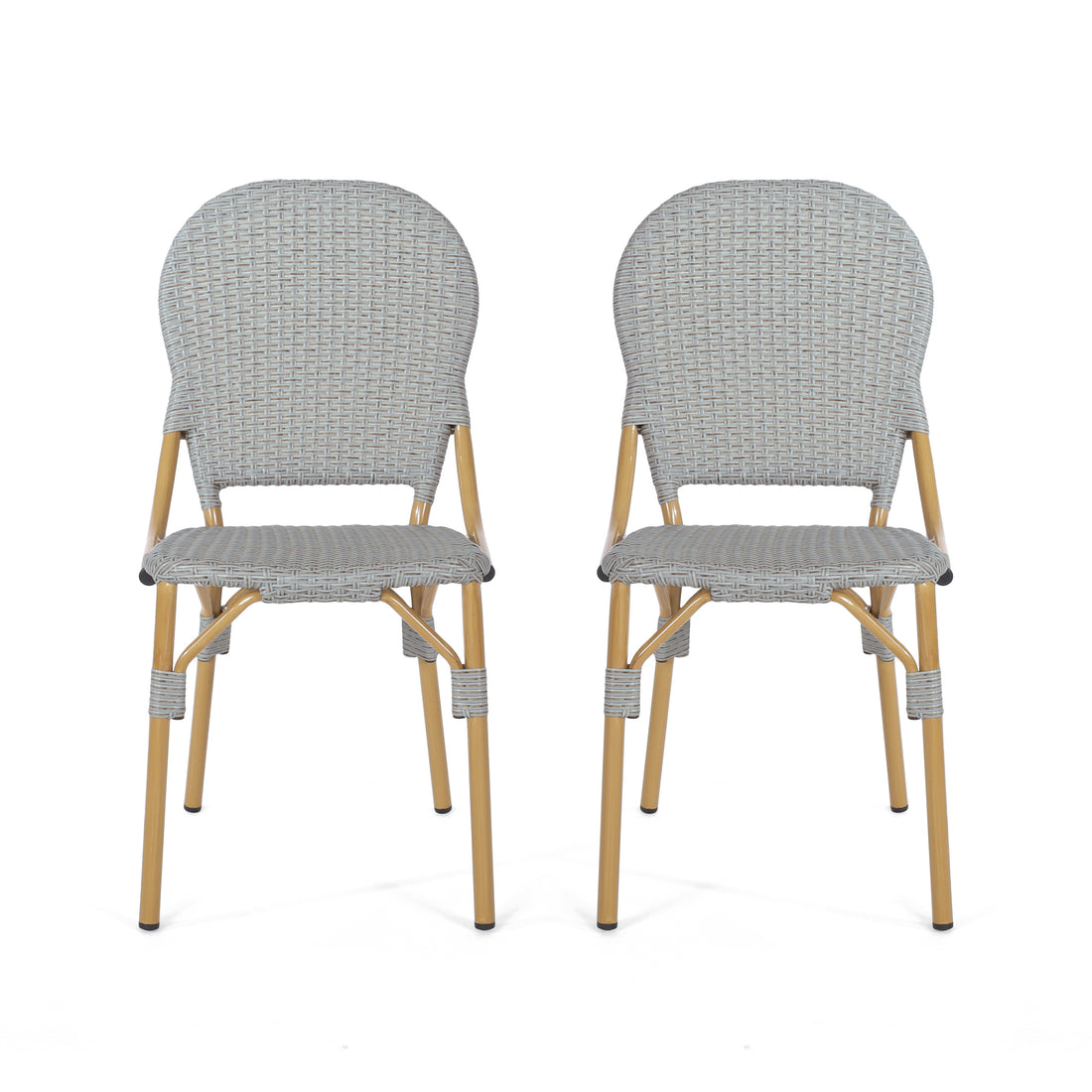 Arthur French Bistro Chair Natural & Light Brown Aluminium