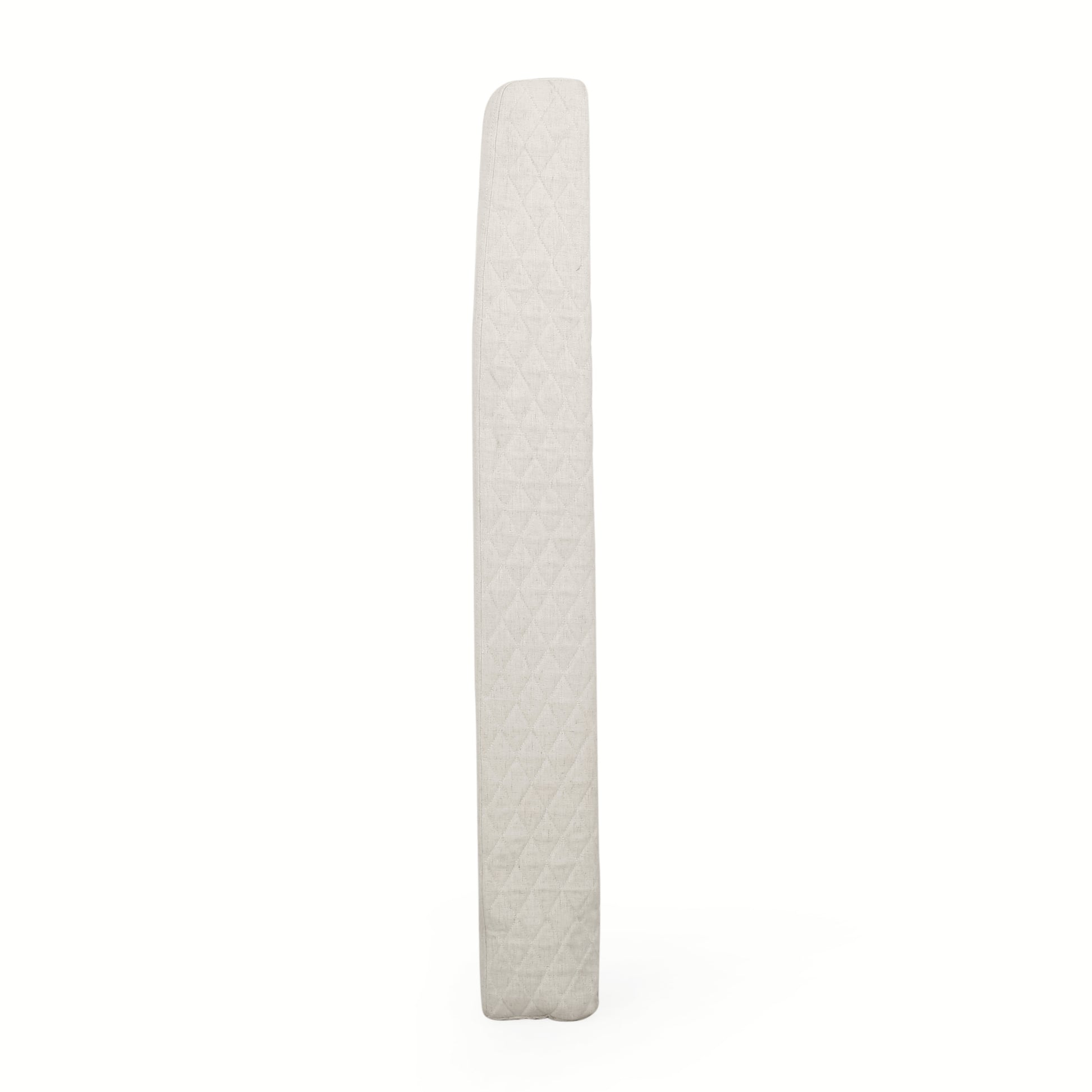 Lidia Wing Headboard Beige Fabric