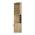 Corner Bar Cabinet Papprika, Living Room, Aged Oak Beige Particle Board Engineered Wood
