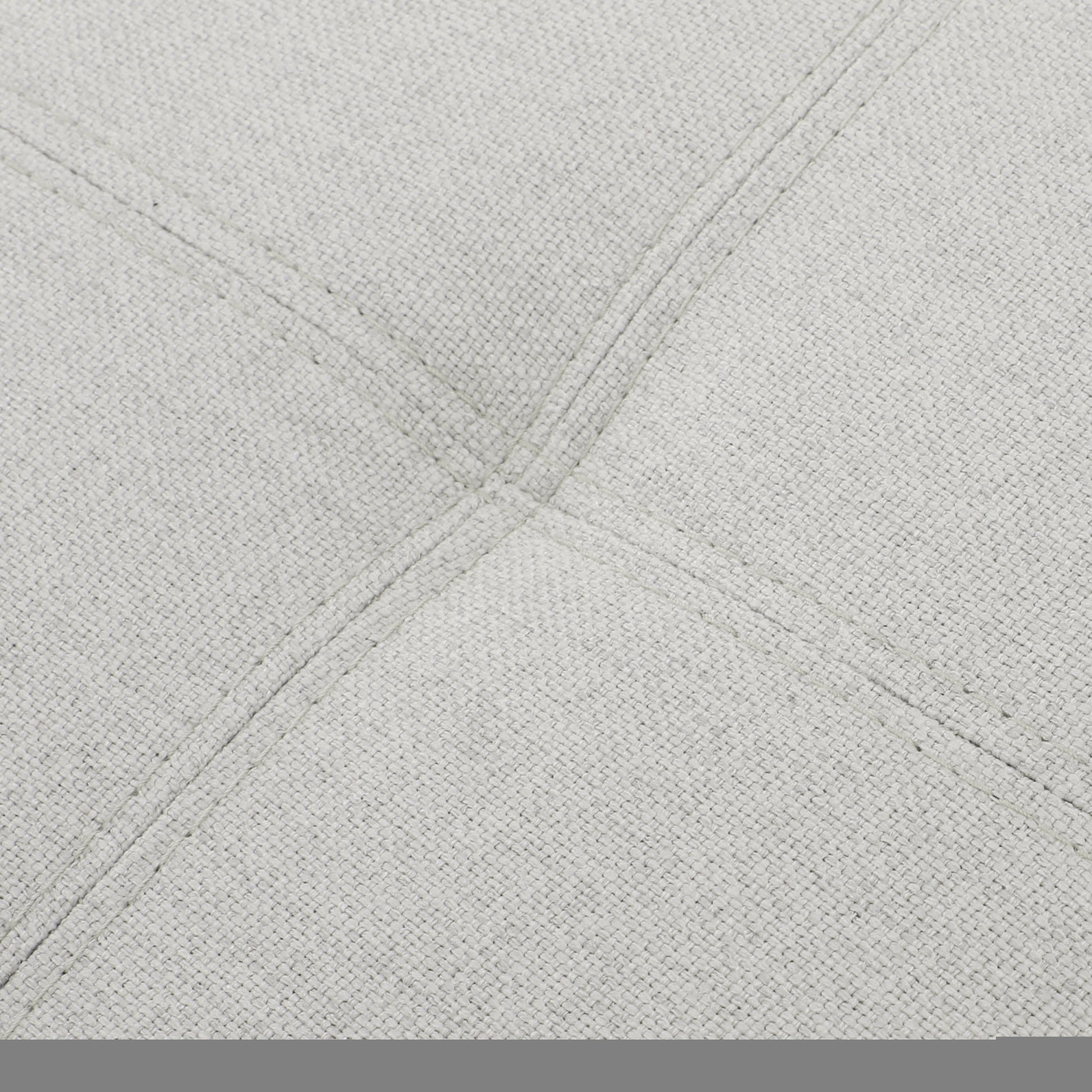 Storage Ottoman Light Grey Fabric