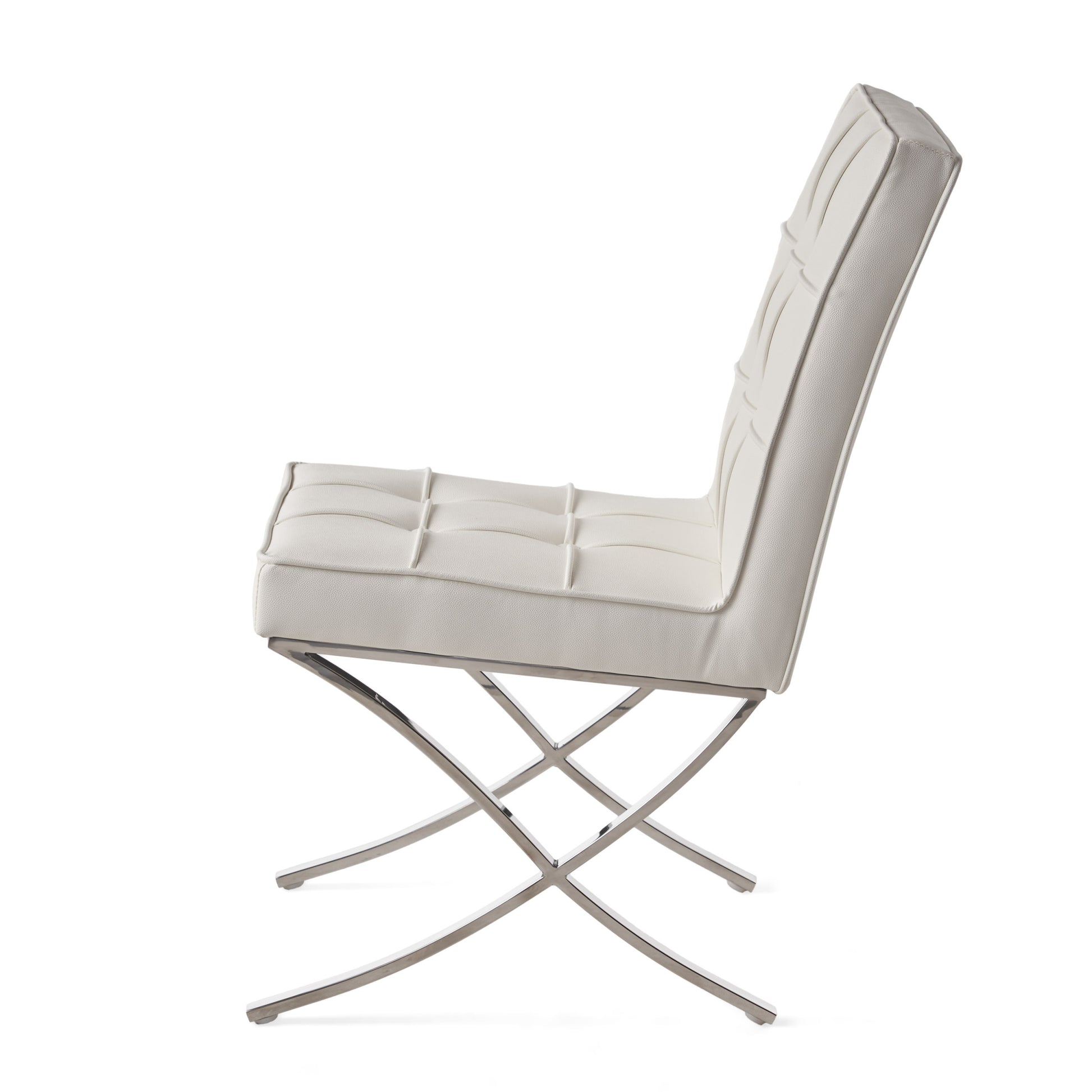 Pavilion Dining Chair Set Of 2 White Foam Leather