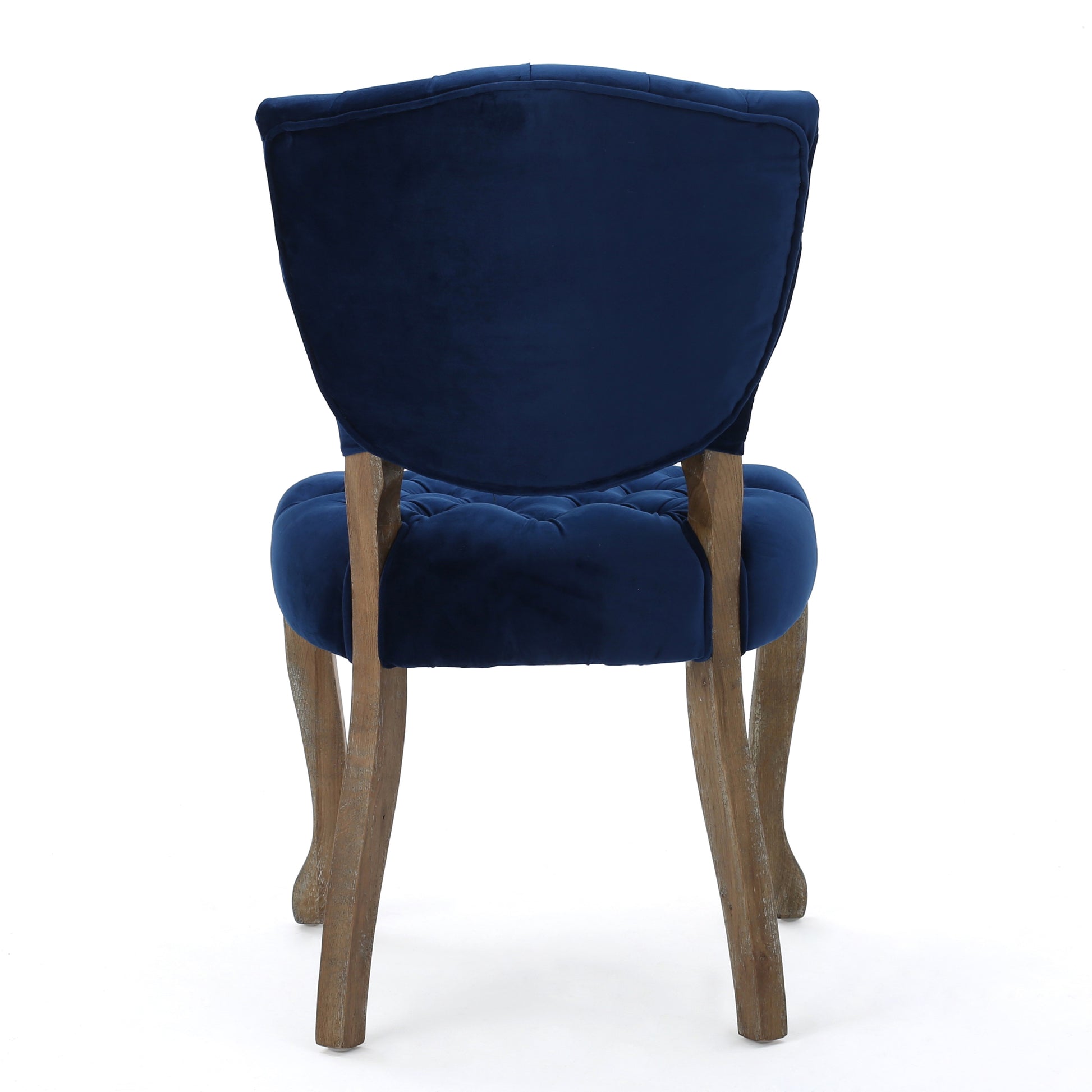 Kd Tufted Chair Wthr Navy Blue Velvet