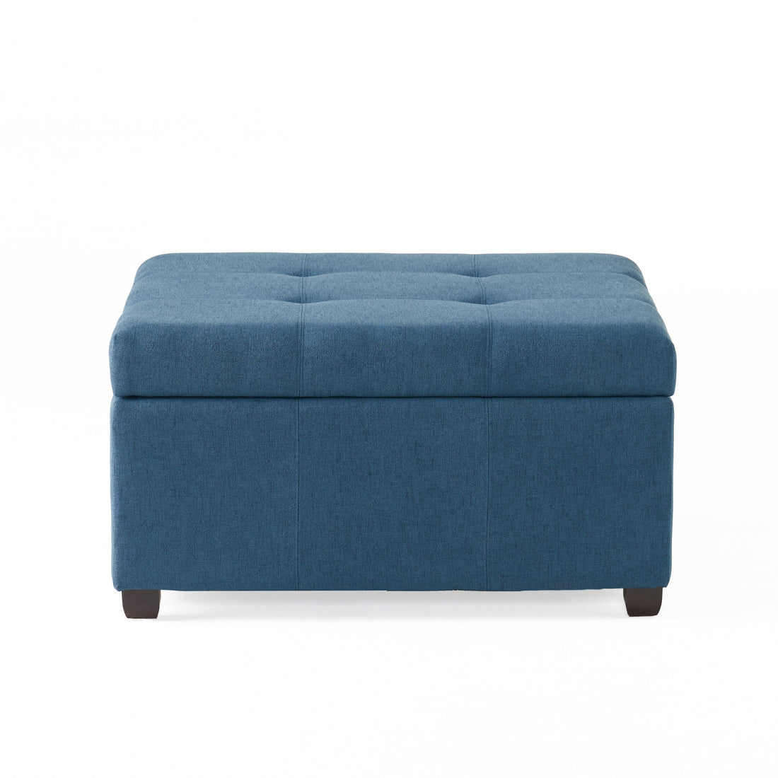 Carlsbad Storage Ottoman Navy Blue Fabric