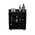 Bar Cart Philadelphia, Living Room, Black Black Particle Board Engineered Wood