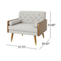 Club Chair Beige Fabric