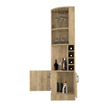 Corner Bar Cabinet Papprika, Living Room, Aged Oak Beige Particle Board Engineered Wood