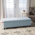 Storage Ottoman Natural Fabric