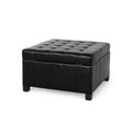 Isabella Ottoman Black Pu