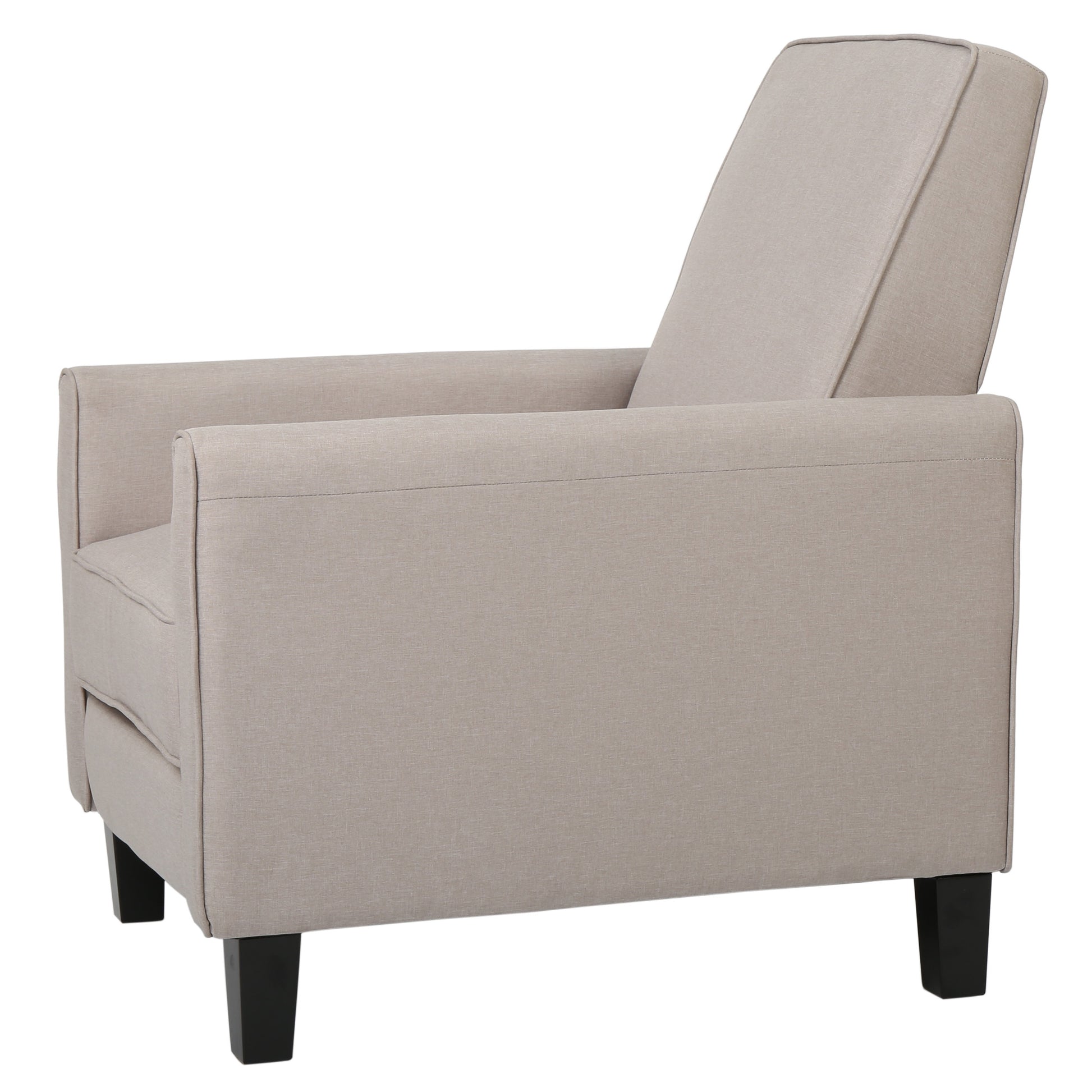 Recliner Push Back Chair For Elegant Home D Cor Beige Beige Polyester