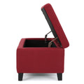 Storage Ottoman Red Fabric