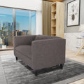 Loveseat Sofa For Living Room, Modern D Cor Beautiful Seat Mini Small Couches For Small Spaces And Bedroom With Solid Wood Frame Marlow Asphalt, Polyester Nylon Dark Gray Wood Foam Polyester