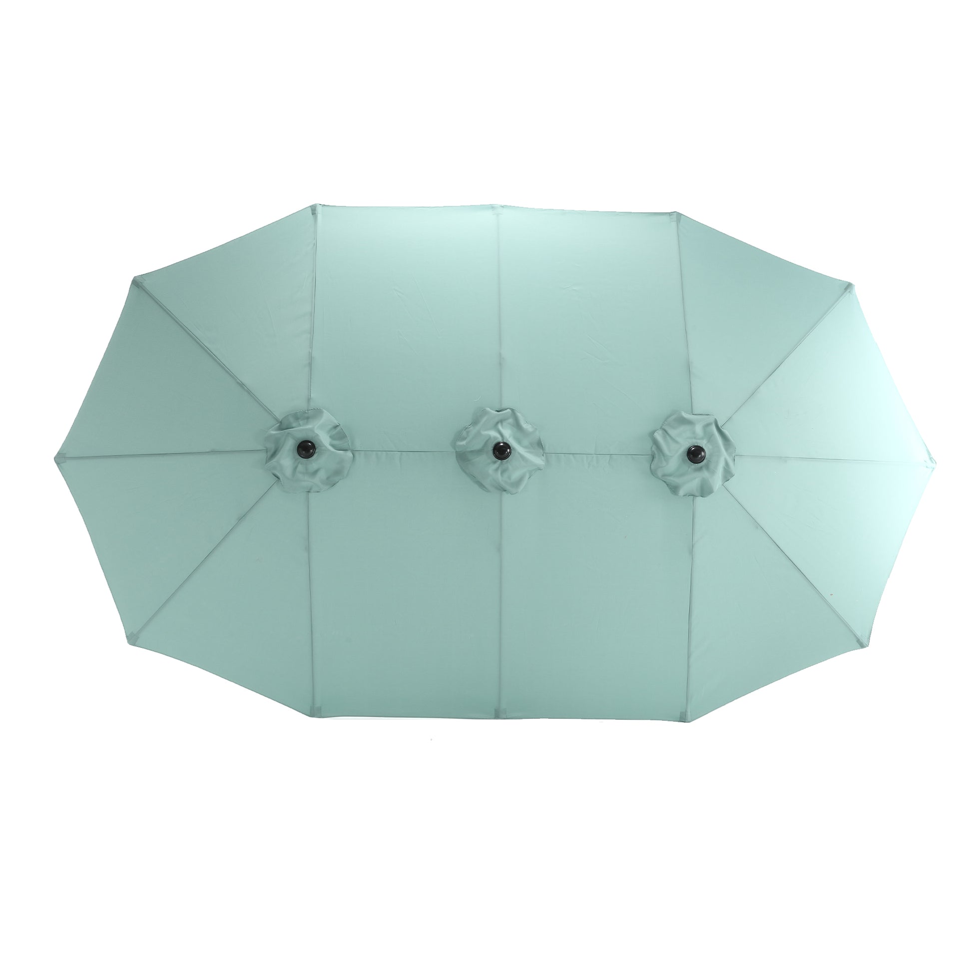 14.8 Ft Double Sided Outdoor Umbrella Rectangular Large With Crank Light Green Light Green Garden & Outdoor Steel