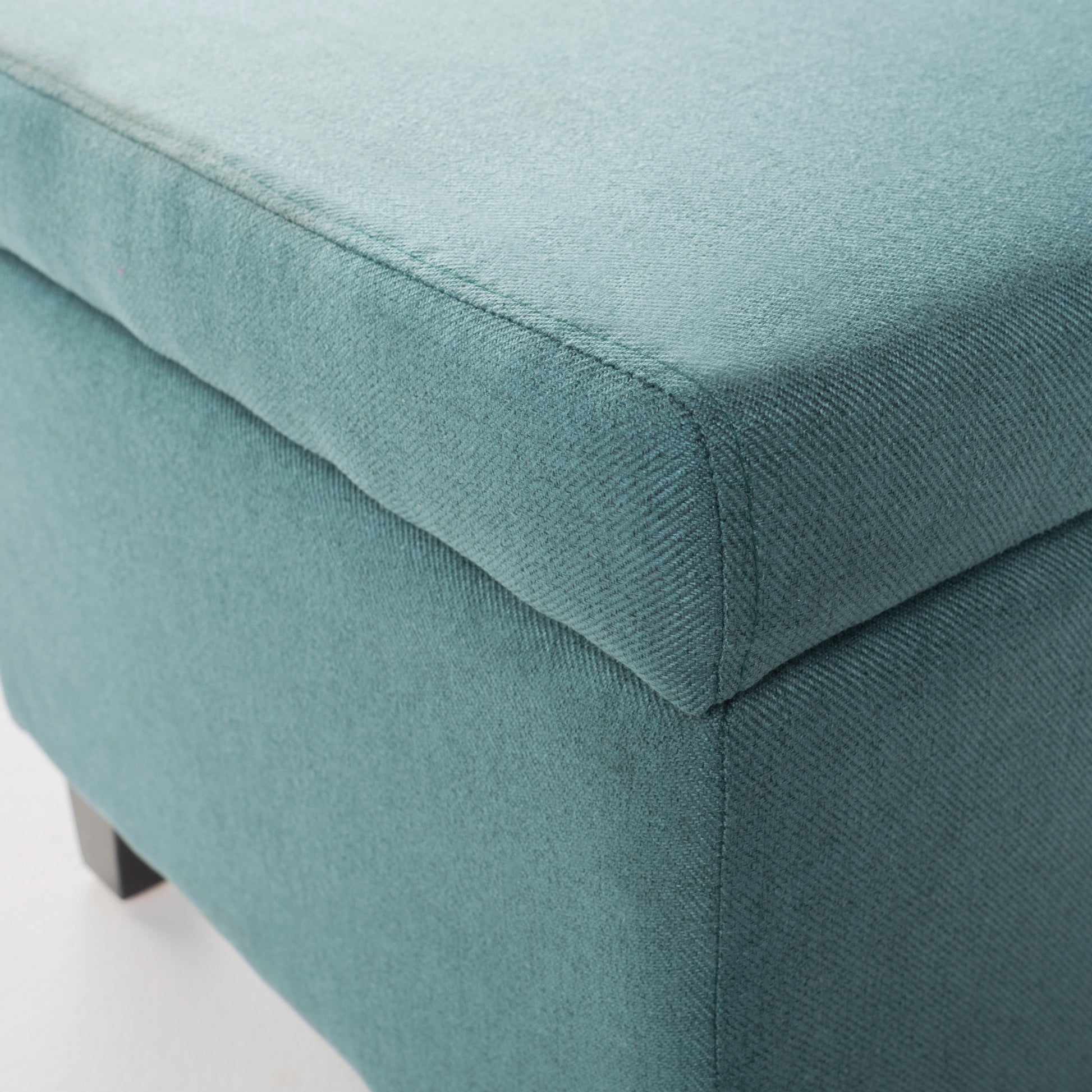 Storage Ottoman Teal Fabric