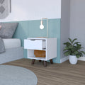 Nightstand Carleen, Bedroom, White White Particle Board Engineered Wood