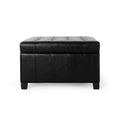 Isabella Ottoman Black Pu